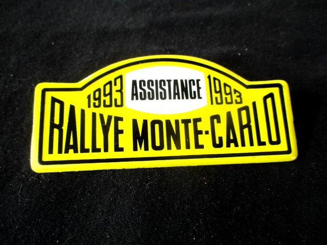 plaque assistance 1993 Rallye Monte-Carlo