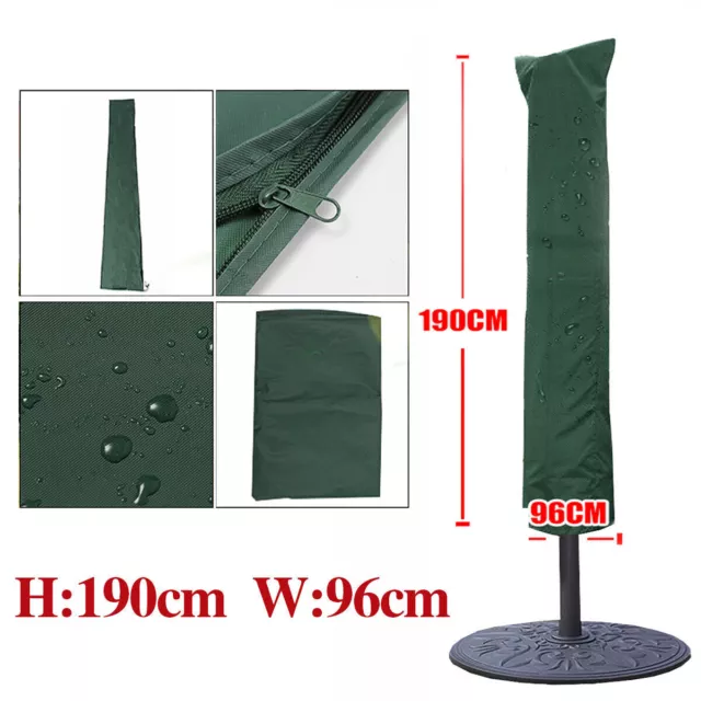 190cm*96cm Housse de Protection Imperméable pour Parasol Droit Couverture