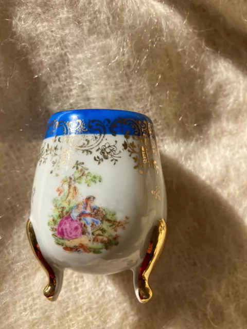 Limoges         France  Vintage  Porcelain   Decorative Small   Vase