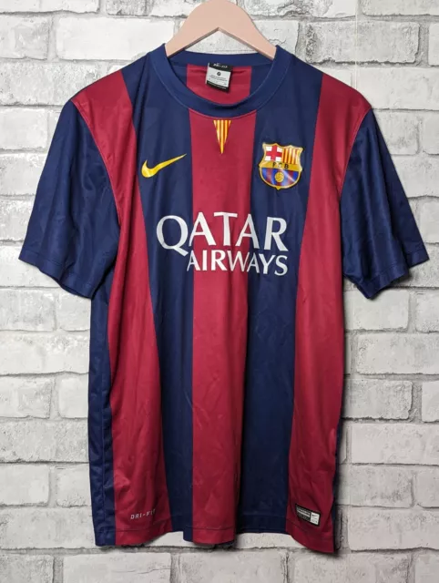 Barcelona FC 2014/15 Nike Dri Fit Home Top/Jersey Shirt . Size Small