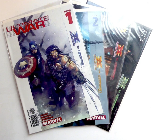 Marvel ULTIMATE WAR (2003) #1 2 3 4 AVENGERS vs XMEN Lot Millar VF/NM to NM