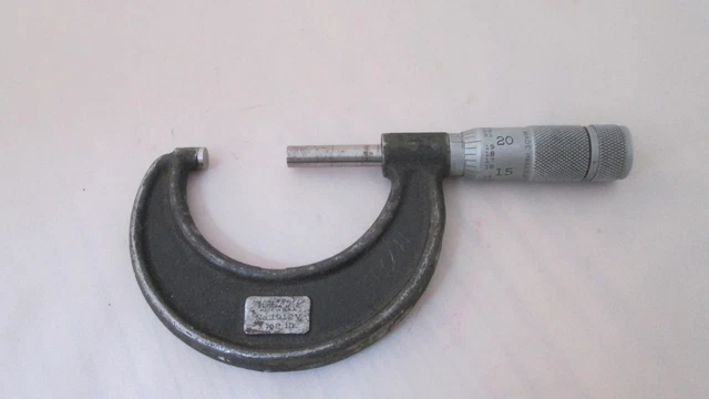 LUFKIN # 1912 OD Micrometer, 1" - 2" Range x .001" Graduations, Smooth Mvmt, EC