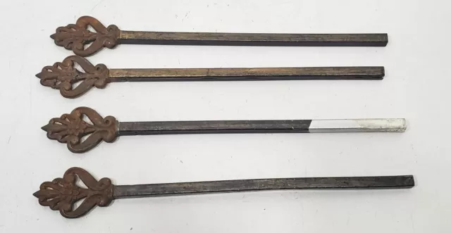 Victorian Metal Curtain Rod Toppers Cast Iron Finials Tiebacks Antique Hardware