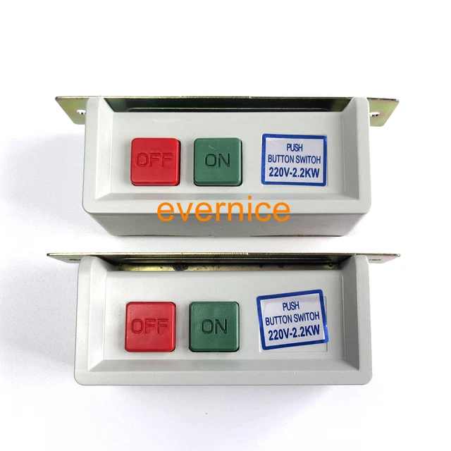 2 PUSH BUTTON On & Off Switch For Industrial Sewing Machine Motor 220 ...