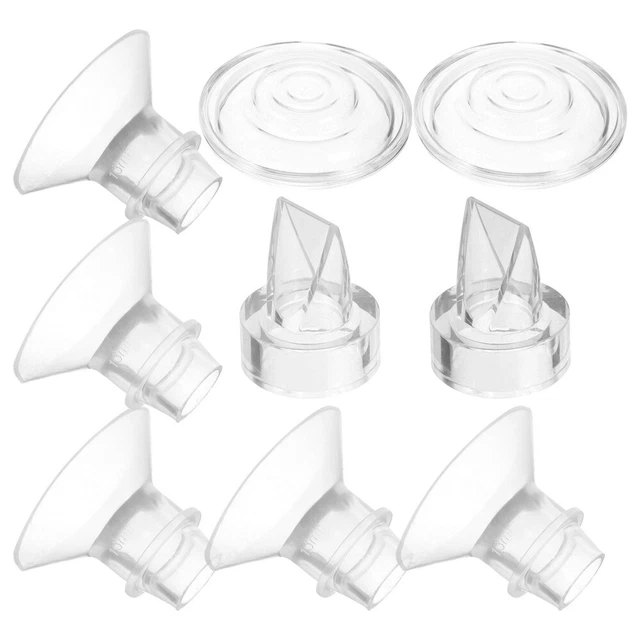 1 juego de diafragmas de silicona válvulas pico de pato insertos de brida de extractor de mama portátiles