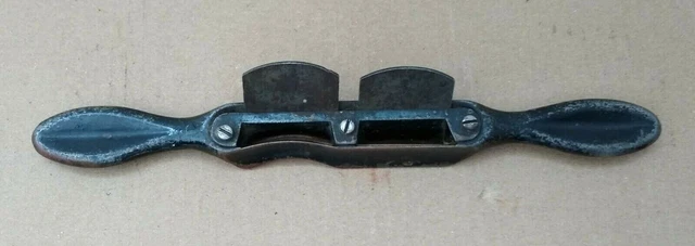 Stanley #60 Double Cutter Spoke Shave 1 Curved & 1 Flat Blade Pat 1866 Antique