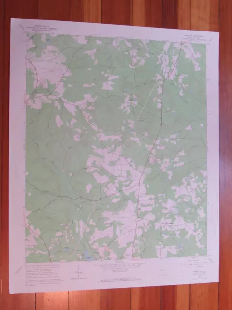 Aiken NW South Carolina 1965 Original Vintage USGS Topo Map