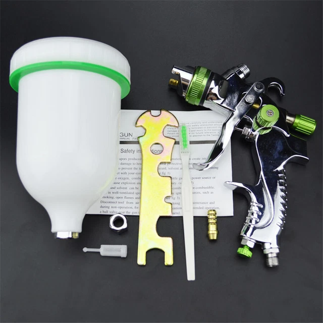 INTERTOOL 1.3mm Tip Gravity Feed With 600cc Paint Cup HVLP Black M