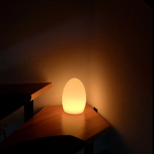 LED Tischlampe Stimmungslampe Nachtlicht Akku Fernbedienung dimmbar Ei Garten