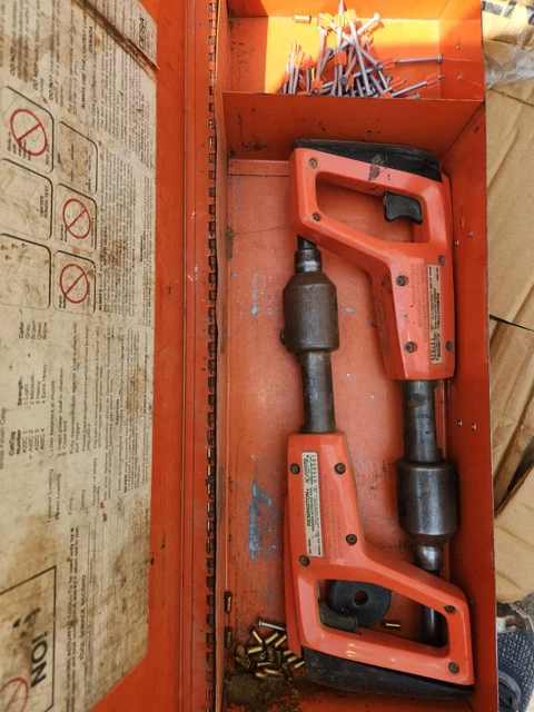 2 Remington 490 power actuated tool with lots of fasteners & powerloads