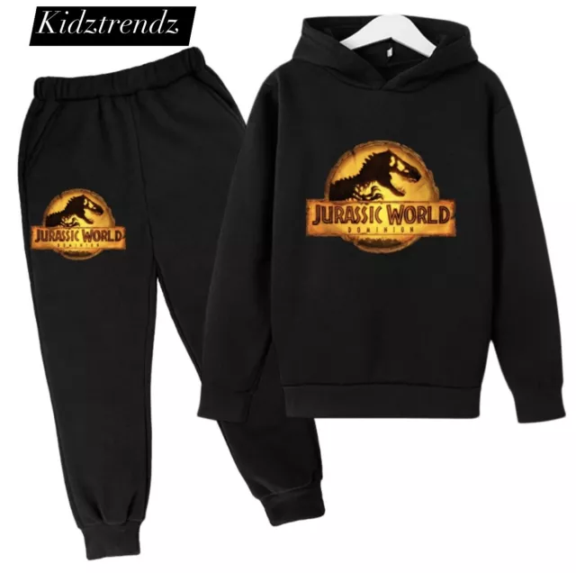 Kids  Boys Girls Teenagers Jurassic Park Printed  Hoodie Pullover Tracksuit NEW