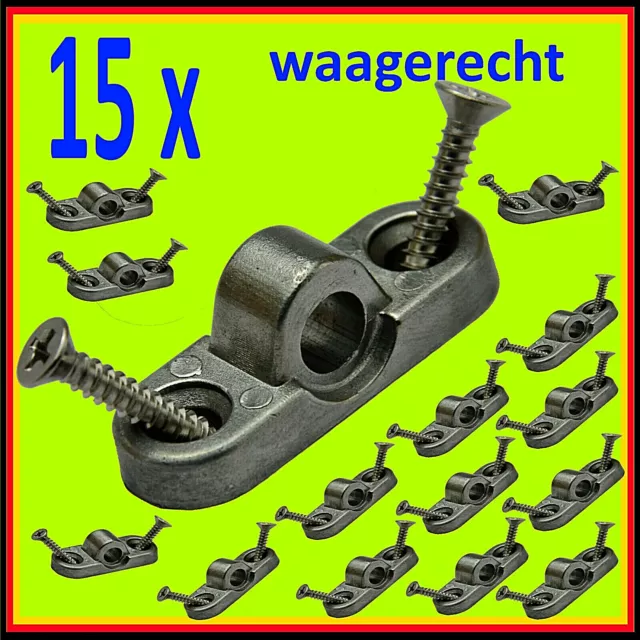 15 x Stück Vorzeltösen Wandösen Zeltösen waagerecht Dornhalter Wohnwagen ALU NEU