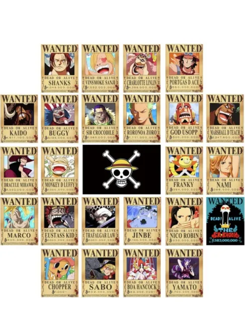 One Piece Anime Poster 25 PCs Set. READ DESCRIPTION!!!!