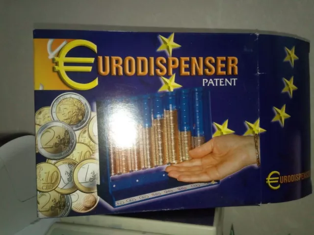 Tbest Rectangle Euro Distributeur de Pièces en Plastique Porte