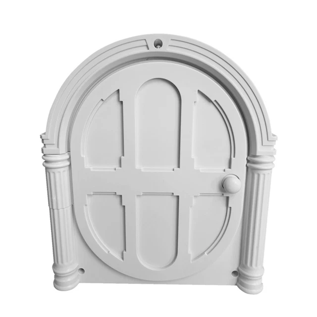 Puerta para mascotas fácil de instalar viene en forma de puerta arqueada marco de puerta para mascotas blanco
