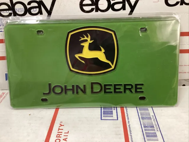 WinCraft John Deere License Plate Trademark Green New Acrylic Newest Logo ED4U