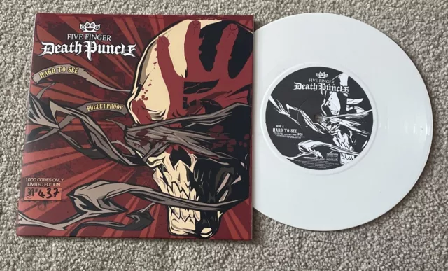 Five Finger Death Punch 7”” White Numbered Vinyl Hard To See
