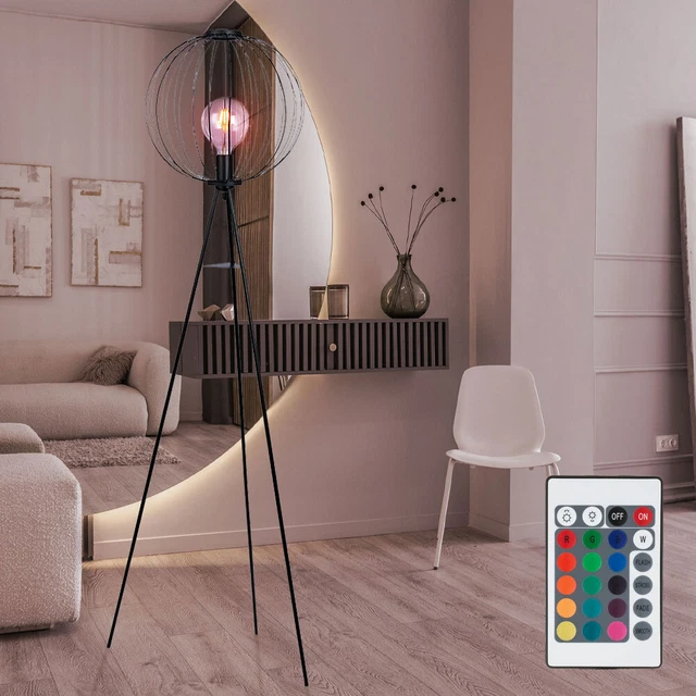 Lampadaire LED 8W lampadaire lampe d'angle LED dimmable avec télécommande RGB lampe d'angle