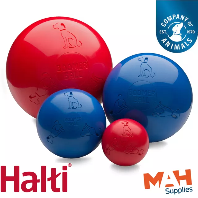 Halti Boomer Ball Indestructible Dog Toy Dog Ball Puppy Toy Choose Blue or Red