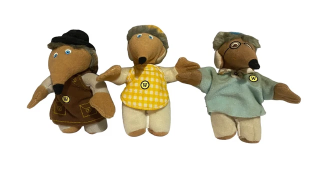 Mcdonalds Wombles Toys Set of 3 Tobermory Madame Cholet Wellington 1999 Vintage 