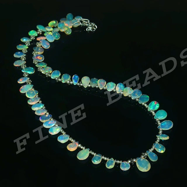 Opal Beads Gemstone Fire opal beads Precious opal Rainbow opal Necklace Np-3941