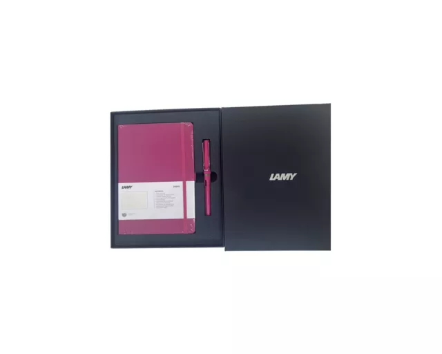 Kit Lamy - Stylo-Plume Stylo à Plume Safari Rose F + Carnet Couverture Souple A5