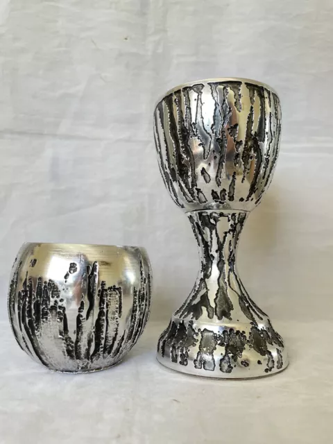 2x Pcs VINTAGE Australian MCM BRUTALIST GOBLET & CUP Don Sheil Stephen Daly