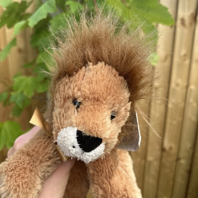 RUSS SHINING STARS Lion tagged soft toy plush cuddly beanie 9" long £9.