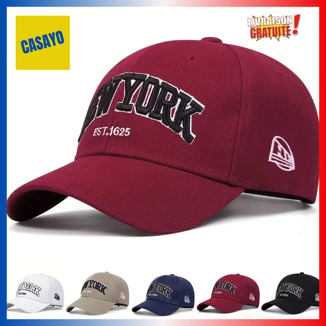 Casquette Baseball New York Brodée - Réglable, 5 Coloris Au Choix, Neuve Avec étiquettes