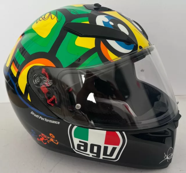 Valentino Rossi Hand Signed AGV K3 SV Tartaruga Turtle Helmet MotoGP Autograph