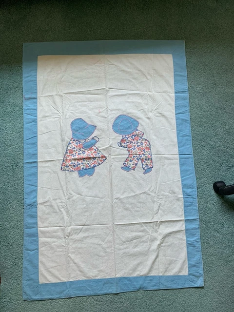 Dos torsos de edredón hechos a mano para bebé sin terminar para cuna 100 % algodón