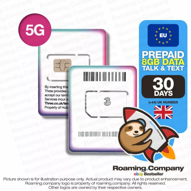 🚀 EUROPE 30DAY DATA TALK TEXT 4G 5G 8GB Prepaid Travel SIM No Contract EU NEW