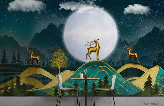 3D Elk 399 Wall Murals
