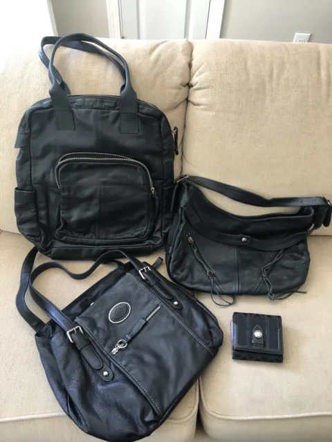 botkier leather  handbag lot, coach, Giani Bernini, and smart bag