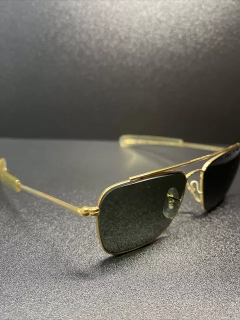 B&L Ray Ban USA Gold Aviator Sunglasses 27D