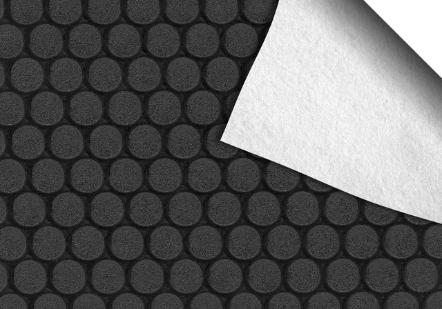 G-Floor® Small Coin™ 8'6" Wide 65 mil w/ backing for Trailer and Modular Units