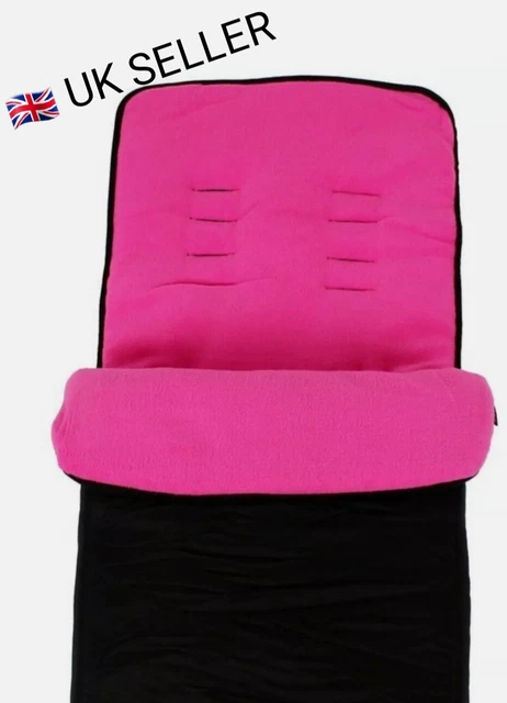 UNIVERSAL FOOTMUFF COSY TOES BUGGY PRAM STROLLER BABY TODDLER NEW Black/raspberr