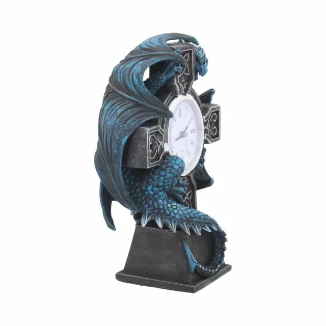 Nemesis Now Draco Clock Blue Dragon Medieval Gothic Gift Ornament 17.8cm 3