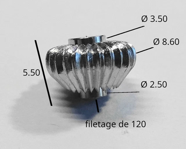 Couronne De Remontoir Pour Montre Gousset - Style Louis XV Argenté - Neuf Sans étiquette