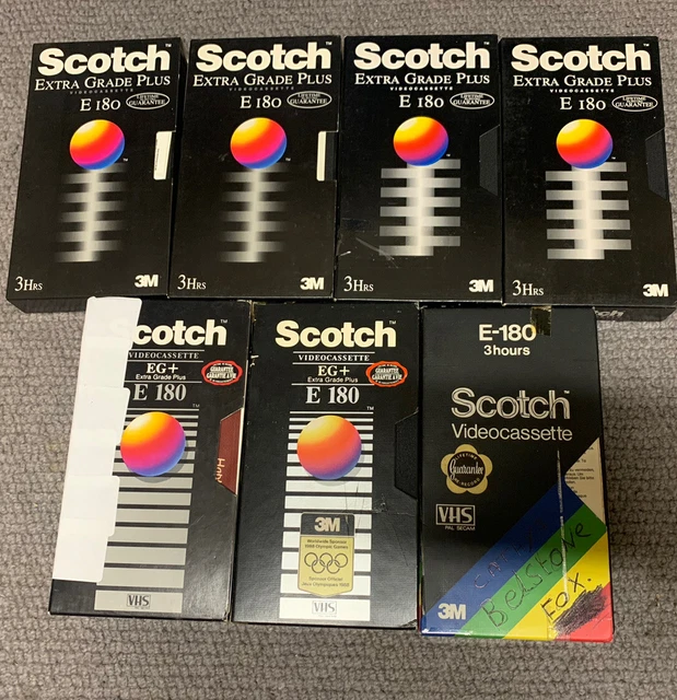 7 X USED Blank VHS Video Cassette Tape Blank Scotch E180 £10.00