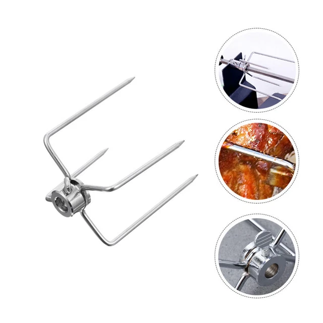1pc Bbq Grill Gabel Rotisserie Stange Bbq Huhn Gabel Grill Spieß Stange