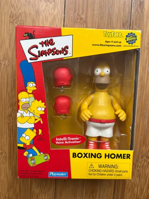 Neuf en Boîte Playmates Interactif The Simpsons Boxe Homer Exclusif Figurine Wos