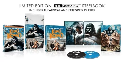 KING KONG 1976 New Sealed 4K Ultra HD UHD + Blu-ray Limited Edition Steelbook