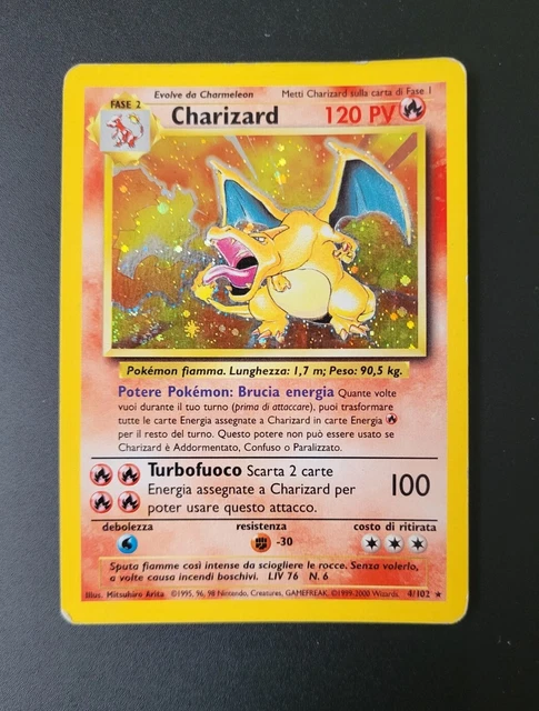 Pokemon Charizard 4/102 - Base set - Holo Unlimited - ITA