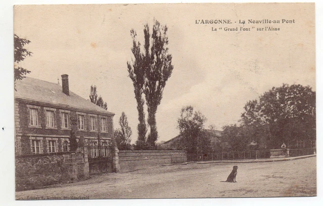 LA NEUVILLE AU PONT - Marne - CPA 51 - Le grand pont sur l' Aisne