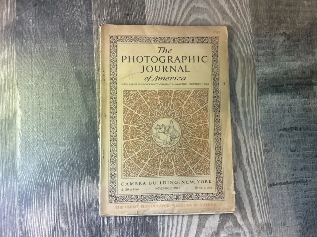 Photographic Journal Of America Vintage 1915 Photography Magazine Book