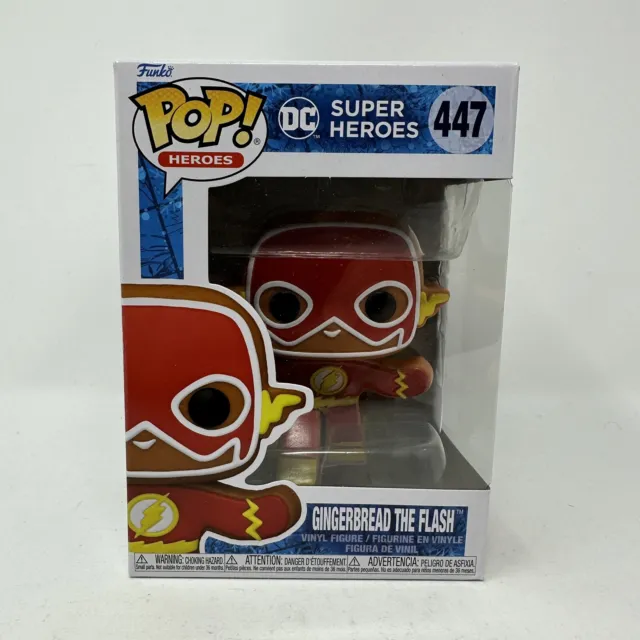 Funko Pop DC Super Heroes - GINGERBREAD THE FLASH #447 + FREE Protector
