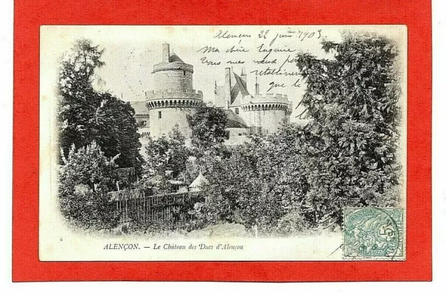 cpa 61 ALENÇON - Le Château des Ducs d'Alençon (1903)