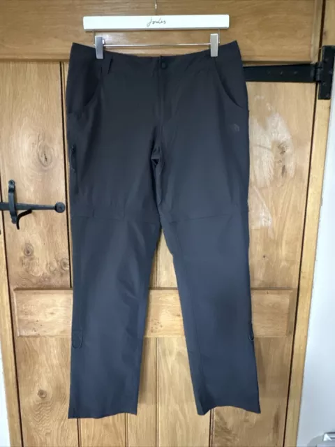 Excellent Ladies The North Face Zip Off Hiking Walking Trousers Shorts Uk L