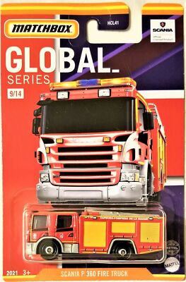 Scania MATCHBOX CARS BEST OF UK 3/12 SCANIA P 360 FIRE TRUCK POMPIERS/BOMBEROS 1:64 